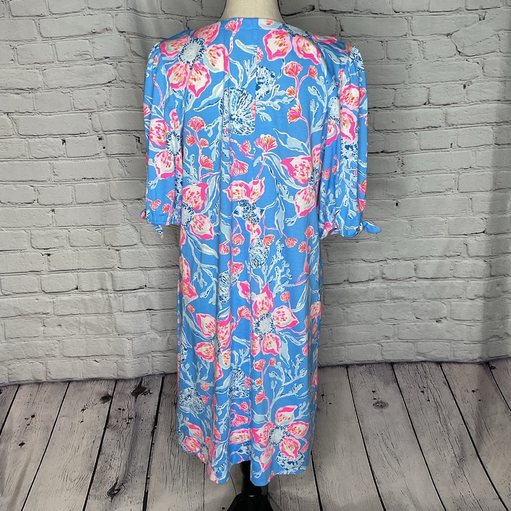 Lilly Pulitzer Easley Short Sleeve Dress Multi Bahamian Rhapsody Large NWT - Picture 9 of 16